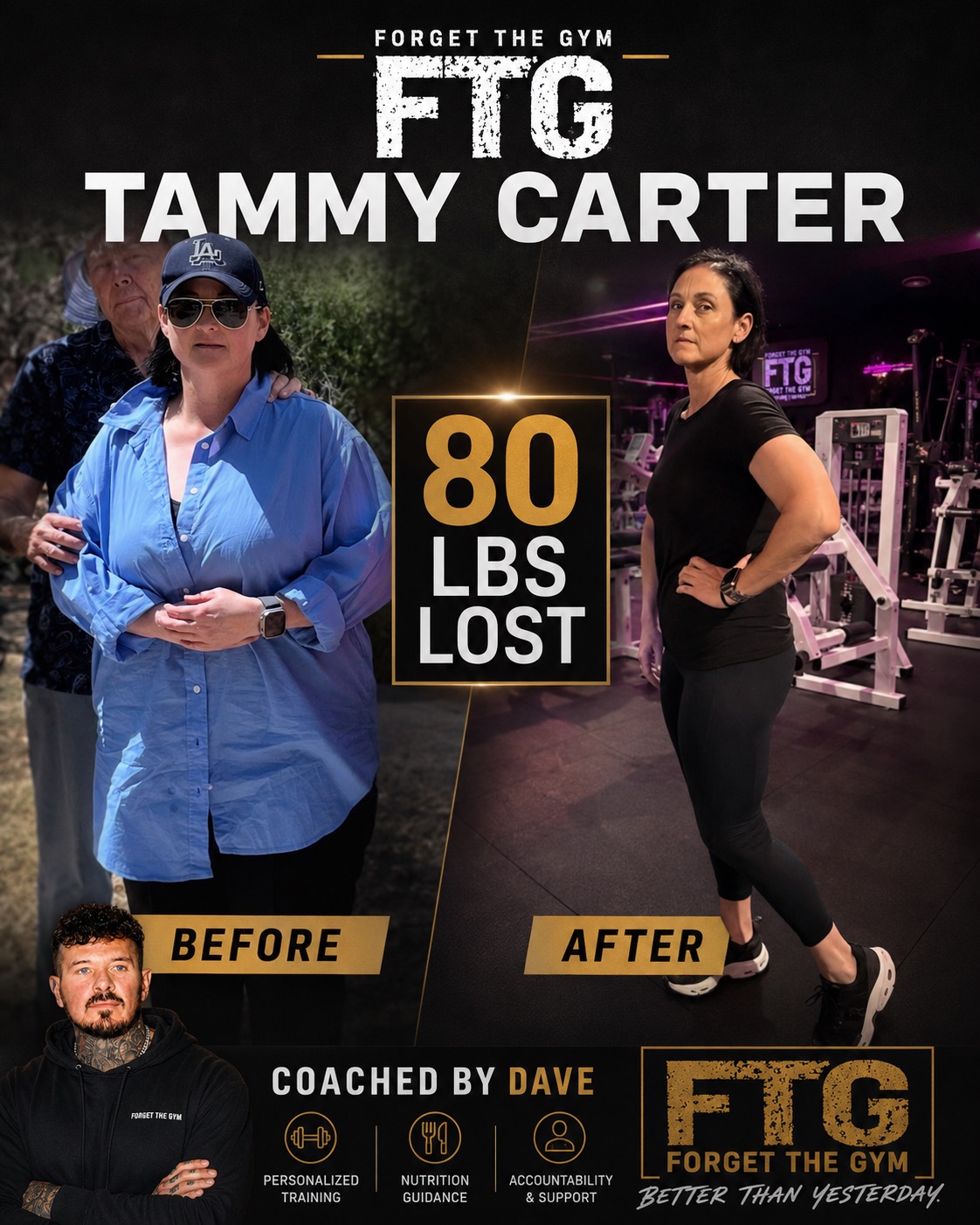 Tammy — -80 lbs